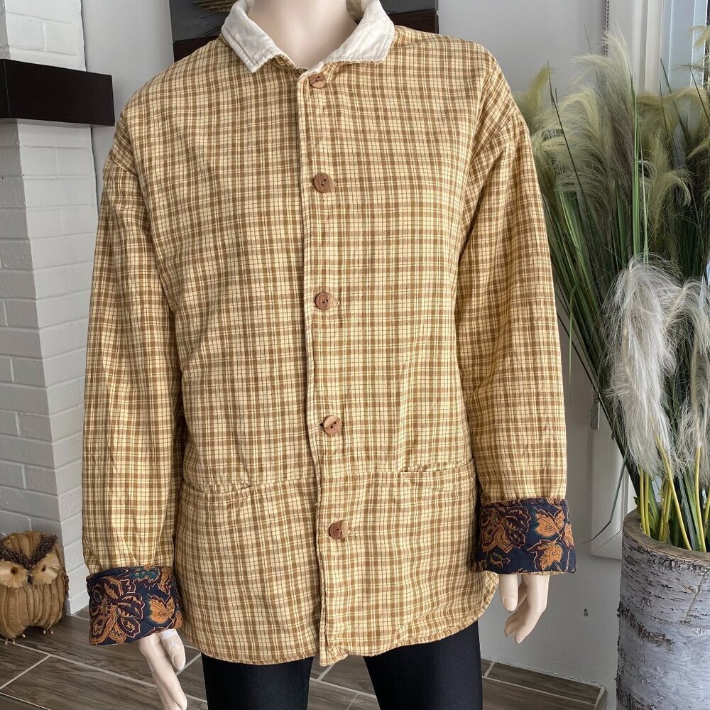 Patch Magic Reversible Quilted Cotton Jacket Autumn Leaf Plus Sz - Picture 4 of 12